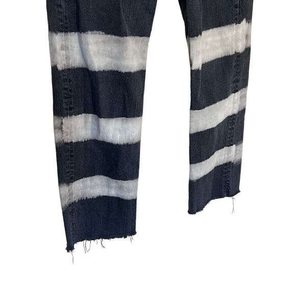 Zara Raw Hem Tie Dye Straight Leg Jeans - Picture 5 of 10